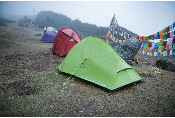 Палатка Naturehike Сloud up 2 210T NH17T001-T двухместная с ковриком, зеленая, 6927595730577