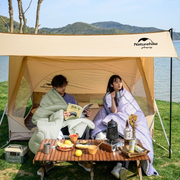 Мешок спальный конверта Naturehike  H150 NH19S015-D модернизированный хлопковый хаки, 6927595737637