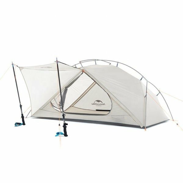 Палатка сверхлегкая Naturehike VIK II 15D silicone NH19ZP003-1 двухместная, белая, 6927595749425