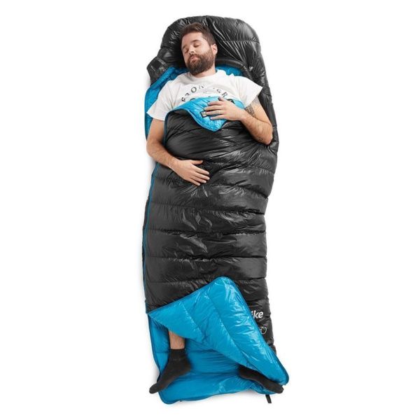 Мешок спальный Naturehike CW400 NH18C400-D с гусинным пухом, размер М, черный, 6927595761663