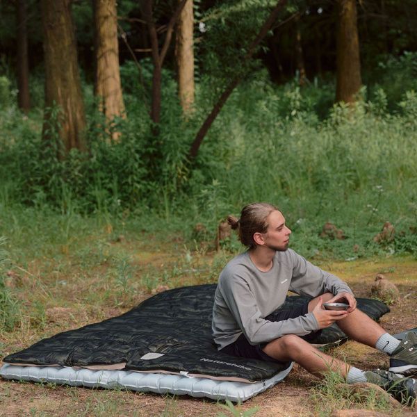 Ультралёгкий спальный мешок Naturehike CNK2350WS023 M320 хлопковый с капюшоном весна осень камуфляжный