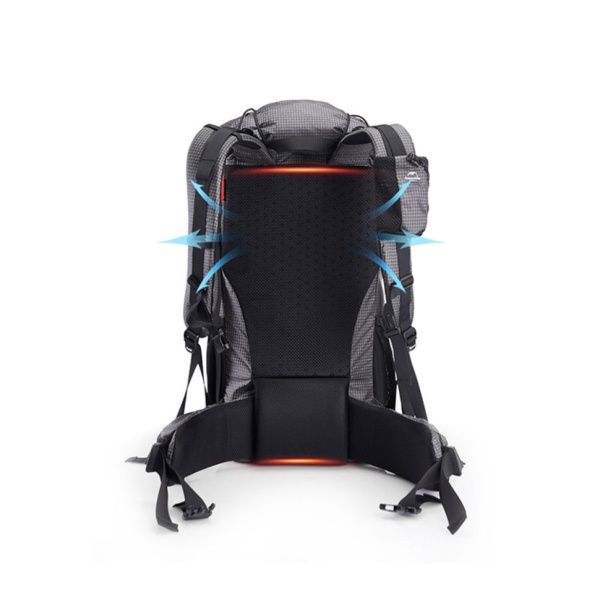 Рюкзак Naturehike Rock Series NH19BP095 60L+5L с рамой, dyneema, черный