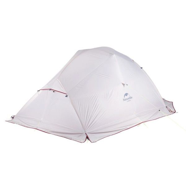 Палатка Naturehike Сloud up 2 20D NH17T001-T двухместная с ковриком, серо-красная, 6927595730560